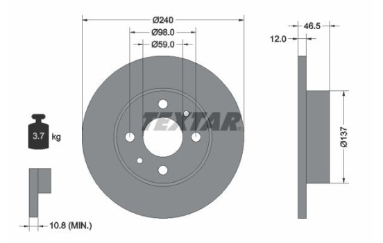 Brake Disc 92034500 Textar