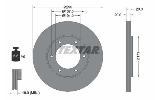 Brake Disc 92035600 Textar