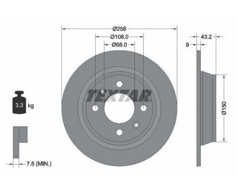 Brake Disc 92048500 Textar