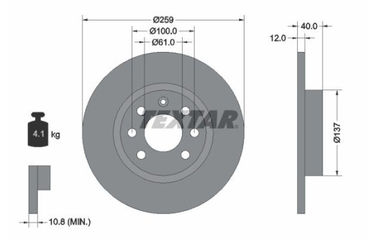 Brake Disc 92050600 Textar