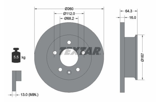 Brake Disc 92055900 Textar