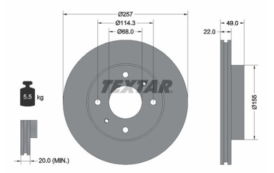 Brake Disc 92056300 Textar