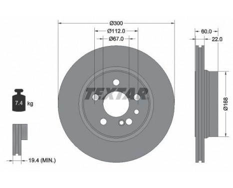 Brake Disc 92056800 Textar
