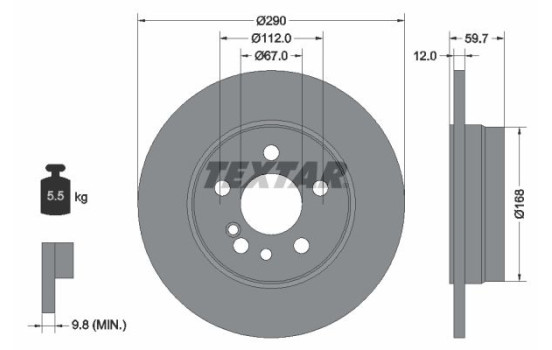 Brake Disc 92056900 Textar