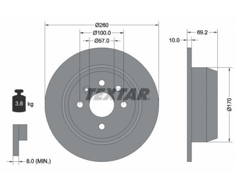 Brake Disc 92057000 Textar