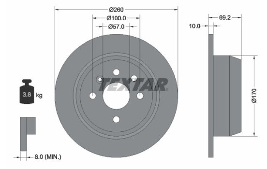 Brake Disc 92057000 Textar