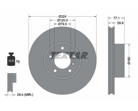 Brake Disc 92058300 Textar