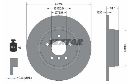 Brake Disc 92058400 Textar