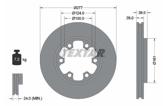 Brake Disc 92059000 Textar