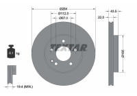 Brake disc 92059405 Textar