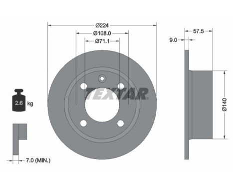 Brake Disc 92059700 Textar