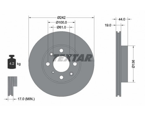 Brake Disc 92060700 Textar