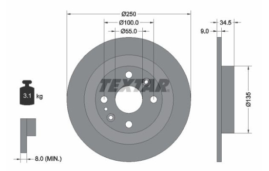 Brake Disc 92061700 Textar