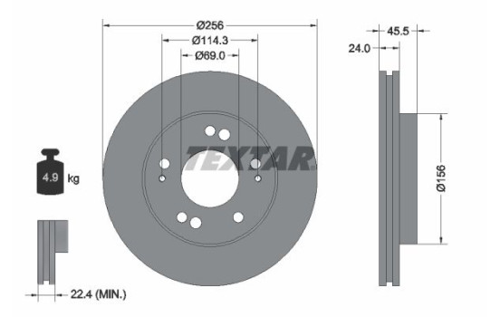 Brake Disc 92063000 Textar