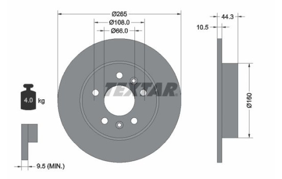 Brake Disc 92065100 Textar