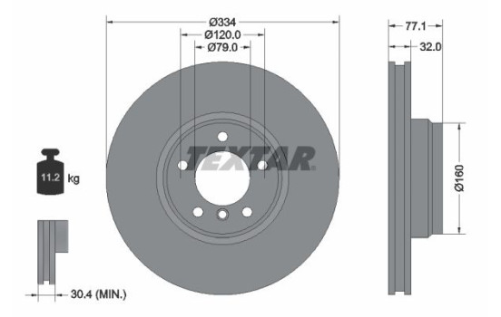 Brake Disc 92072200 Textar