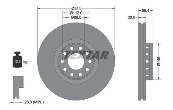 Brake Disc 92073200 Textar