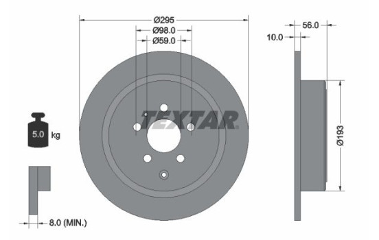 Brake Disc 92074100 Textar