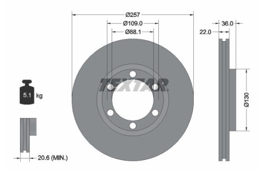 Brake Disc 92075800 Textar