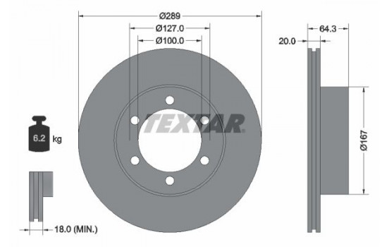 Brake Disc 92076300 Textar