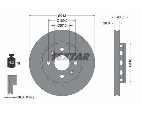 Brake Disc 92078500 Textar