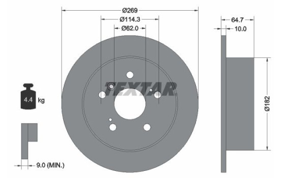 Brake Disc 92079300 Textar