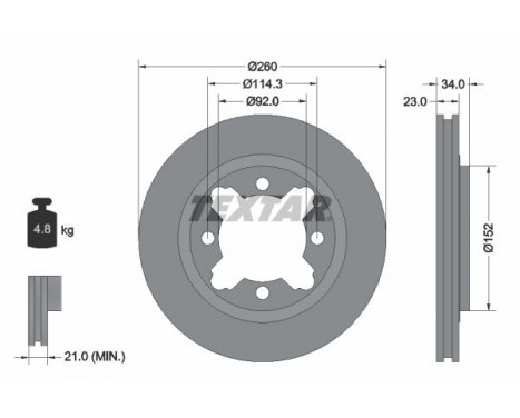 Brake Disc 92081500 Textar