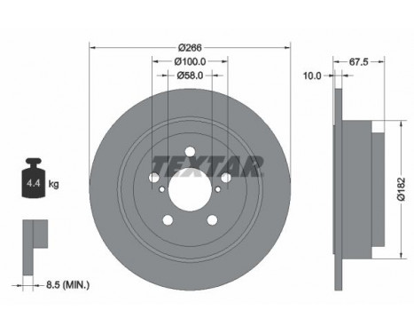 Brake Disc 92082000 Textar