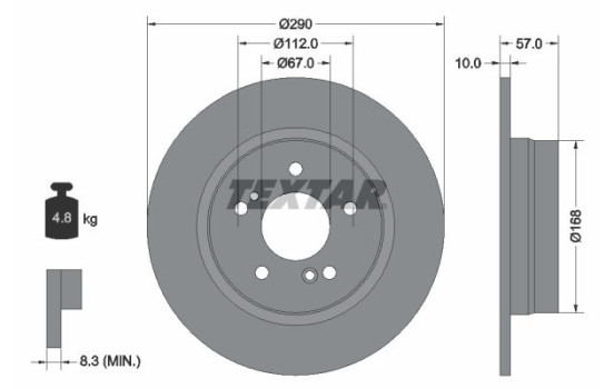 Brake Disc 92089000 Textar