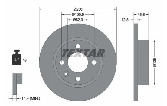 Brake Disc 92090200 Textar