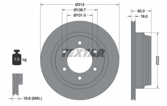 Brake Disc 92091600 Textar