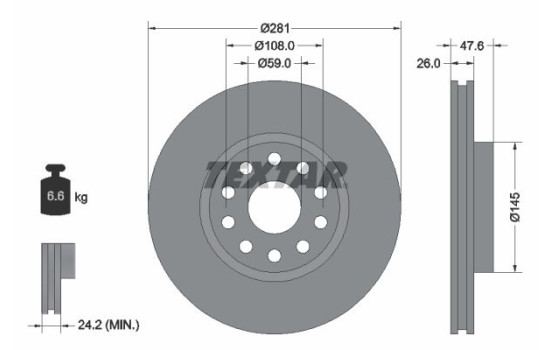 Brake Disc 92093900 Textar
