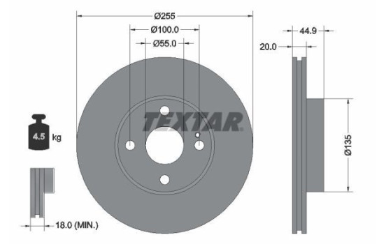 Brake Disc 92096800 Textar