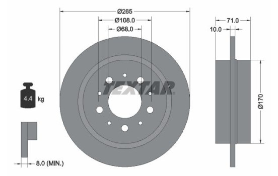 Brake Disc 92097800 Textar