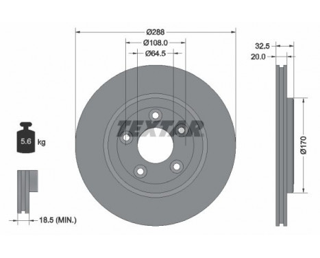 Brake Disc 92099100 Textar