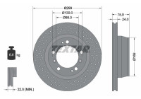 Brake disc 92100105 Textar