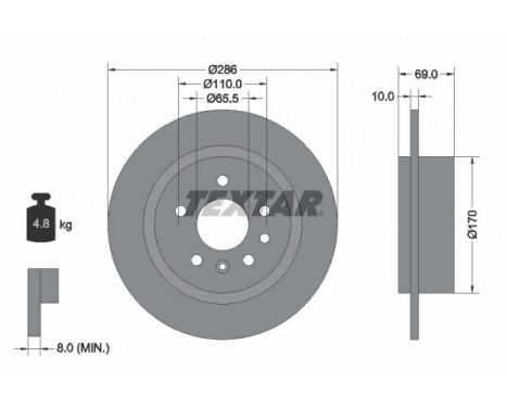 Brake Disc 92100200 Textar