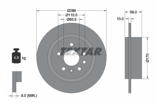 Brake Disc 92100200 Textar