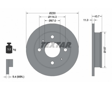 Brake Disc 92102800 Textar