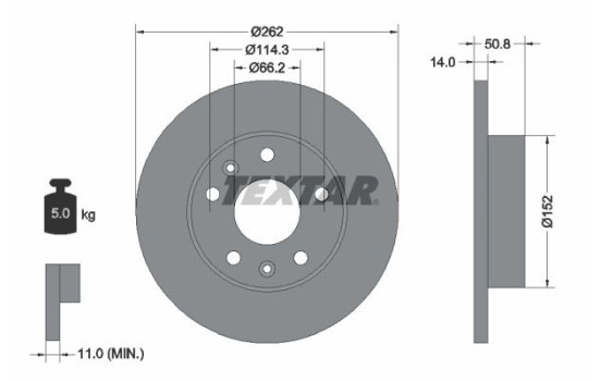 Brake Disc 92102900 Textar