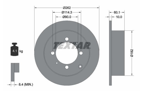 Brake Disc 92104000 Textar