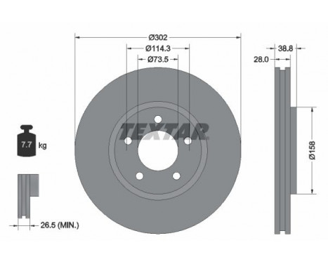 Brake Disc 92108200 Textar