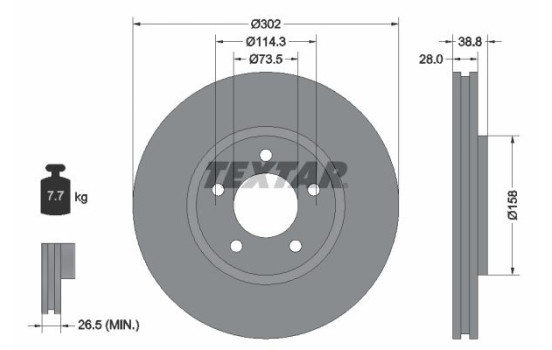 Brake Disc 92108200 Textar