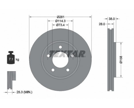 Brake Disc 92108300 Textar