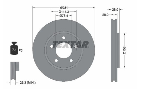 Brake Disc 92108300 Textar