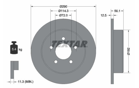 Brake Disc 92108400 Textar