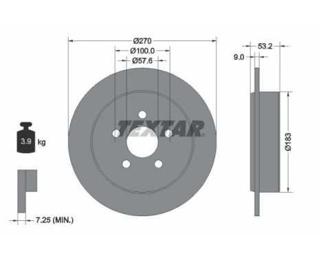 Brake Disc 92108600 Textar