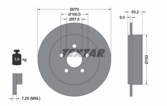 Brake Disc 92108600 Textar