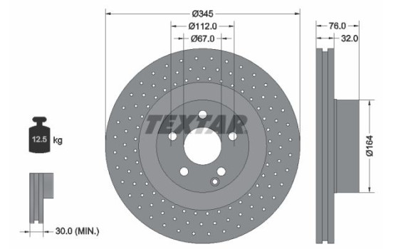 Brake Disc 92108800 Textar