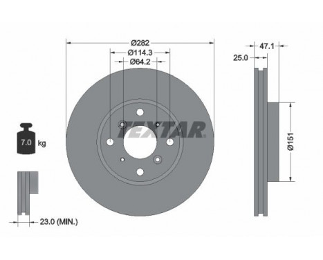 Brake Disc 92110100 Textar